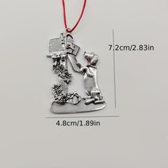 1pc Metal Christmas Tree Ornament Handcrafted Holiday Ornaments