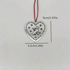 1pc Metal Christmas Tree Ornament Handcrafted Holiday Ornaments