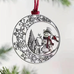 1pc Metal Christmas Tree Ornament Handcrafted Holiday Ornaments