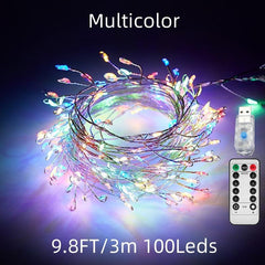 Fairy Lights Led Firecracker Lights 8 Twinkling Modes USB Remote With Timer