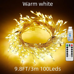 Fairy Lights Led Firecracker Lights 8 Twinkling Modes USB Remote With Timer