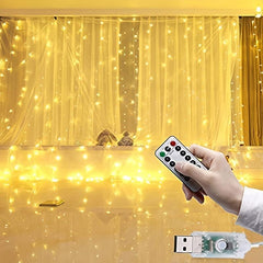 Curtain LED String Lights Christmas Decoration Remote Control
