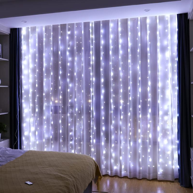 Curtain LED String Lights Christmas Decoration Remote Control