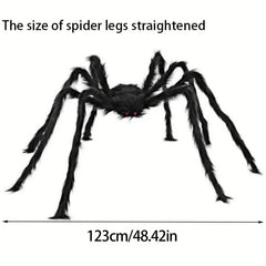 Halloween Giant Spider Soft Hairy Scary Spider For Outdoor & Indoor Decoration