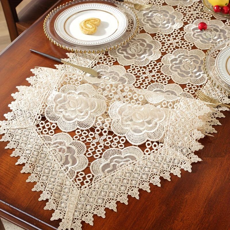 Water Soluble Polyester Organza Embroidery Lace for Home Decoration