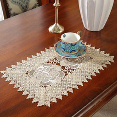 Water Soluble Polyester Organza Embroidery Lace for Home Decoration