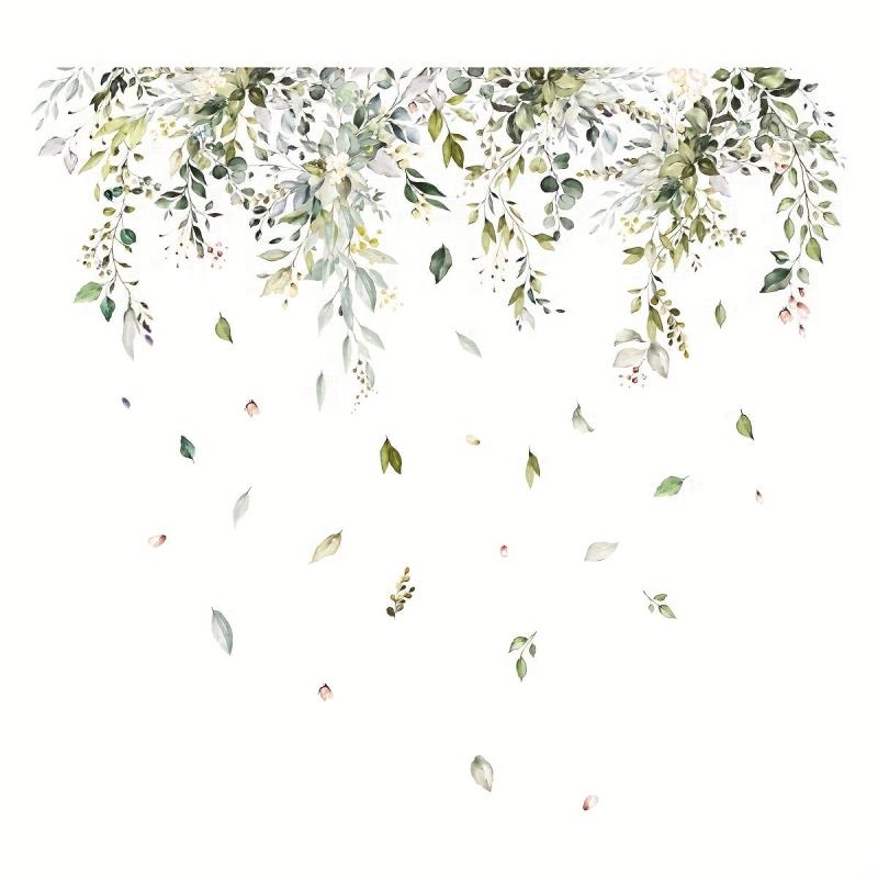 Plant Flowers Branches Self-adhesive Wall Sticker Room Decor