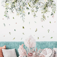Plant Flowers Branches Self-adhesive Wall Sticker Room Decor