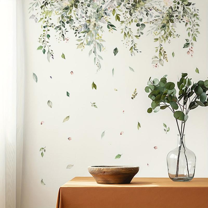 Plant Flowers Branches Self-adhesive Wall Sticker Room Decor
