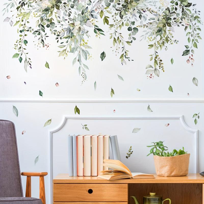 Plant Flowers Branches Self-adhesive Wall Sticker Room Decor