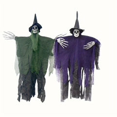 2pcs Halloween Hanging Skeleton Ghost Decorations 45.6 Scary Grim Reapers Hat