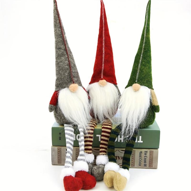 3pcs Swedish Gnome Christmas Plush Toy Shelf Sitters