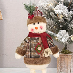 Christmas Dolls Tree Decor Reindeer Snowman Santa Claus Standing Doll