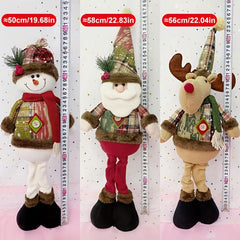 Christmas Dolls Tree Decor Reindeer Snowman Santa Claus Standing Doll