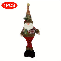 Christmas Dolls Tree Decor Reindeer Snowman Santa Claus Standing Doll