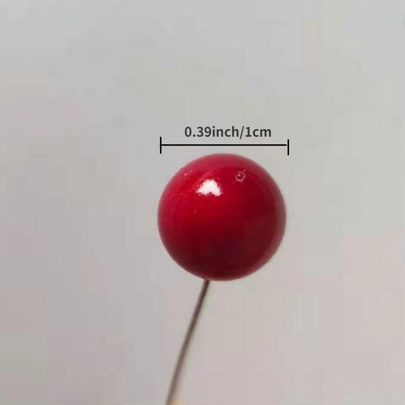 10pcs Red Berry Ball Christmas Decor Foam Berry Living Room Decor Arrangement