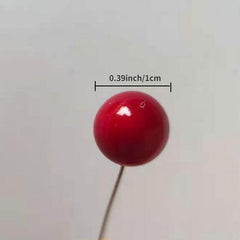 10pcs Red Berry Ball Christmas Decor Foam Berry Living Room Decor Arrangement