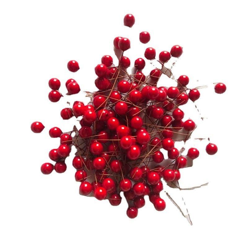 10pcs Red Berry Ball Christmas Decor Foam Berry Living Room Decor Arrangement