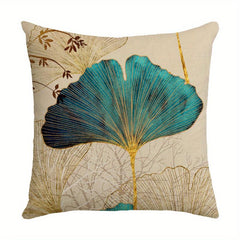Lotus Square Linen Cushion Cover 45cmx45cm