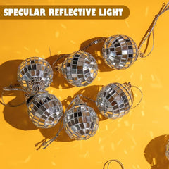 12pcs 3.05cm Mirror Disco Ball Glass Hanging Ornament