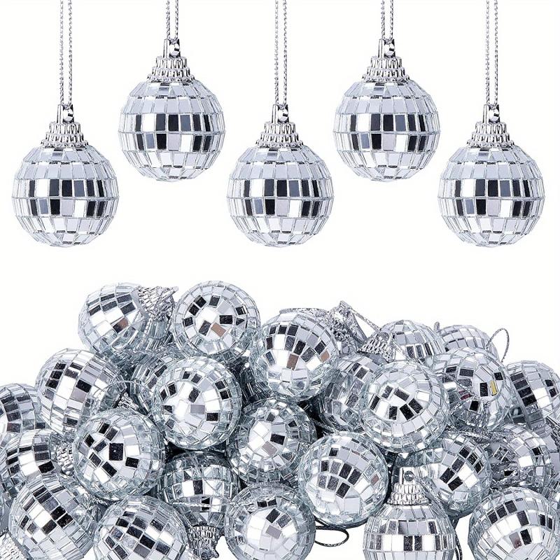 12pcs 3.05cm Mirror Disco Ball Glass Hanging Ornament