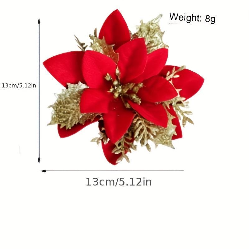 Christmas Simulation Powder 3D Flower Decor