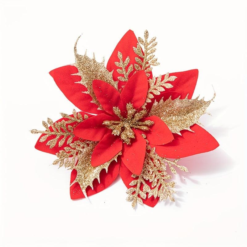 Christmas Simulation Powder 3D Flower Decor