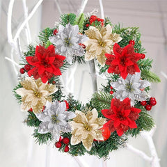 Christmas Simulation Powder 3D Flower Decor