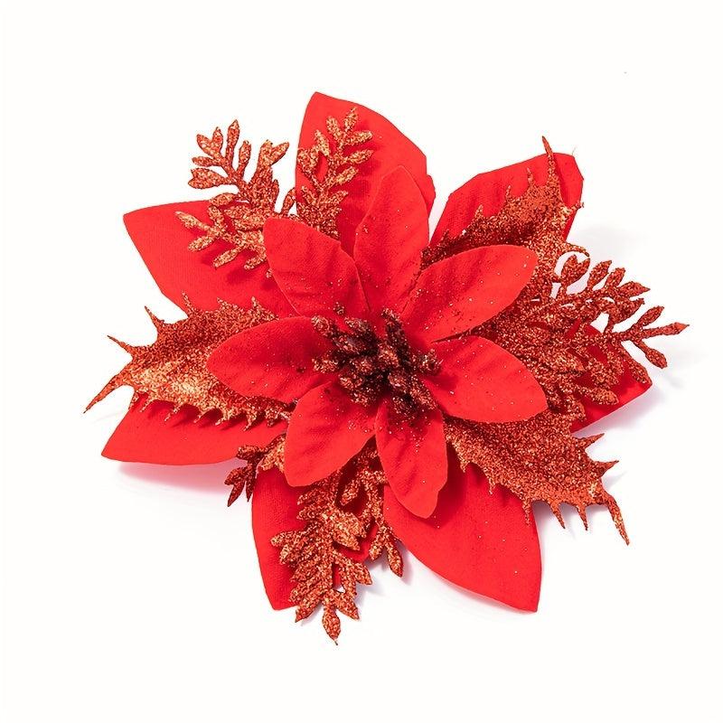 Christmas Simulation Powder 3D Flower Decor
