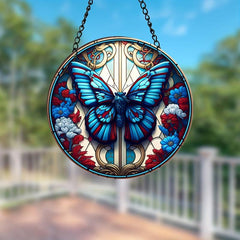 Butterfly Stained Suncatcher for Home Decor