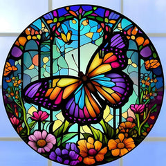 Butterfly Stained Suncatcher for Home Decor