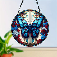 Butterfly Stained Suncatcher for Home Decor