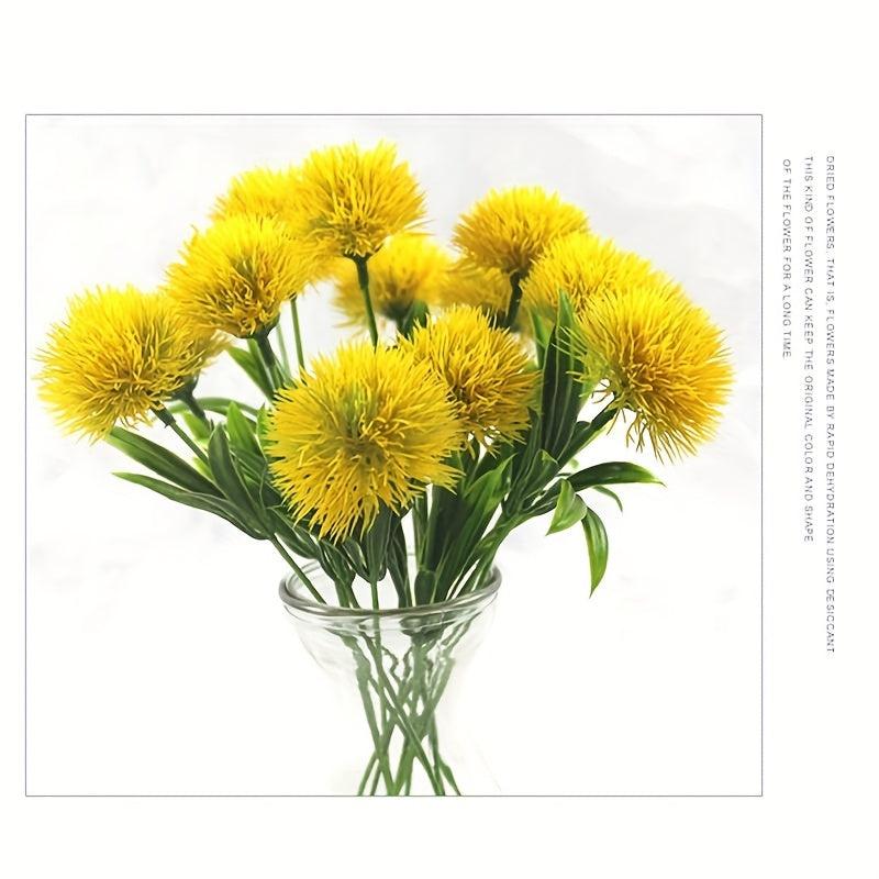 5pcs Realistic Chrysanthemum & Dandelion Plants for Home & Wedding