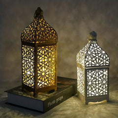 Moroccan Lantern LED Wind Light Retro Decor for Weddings