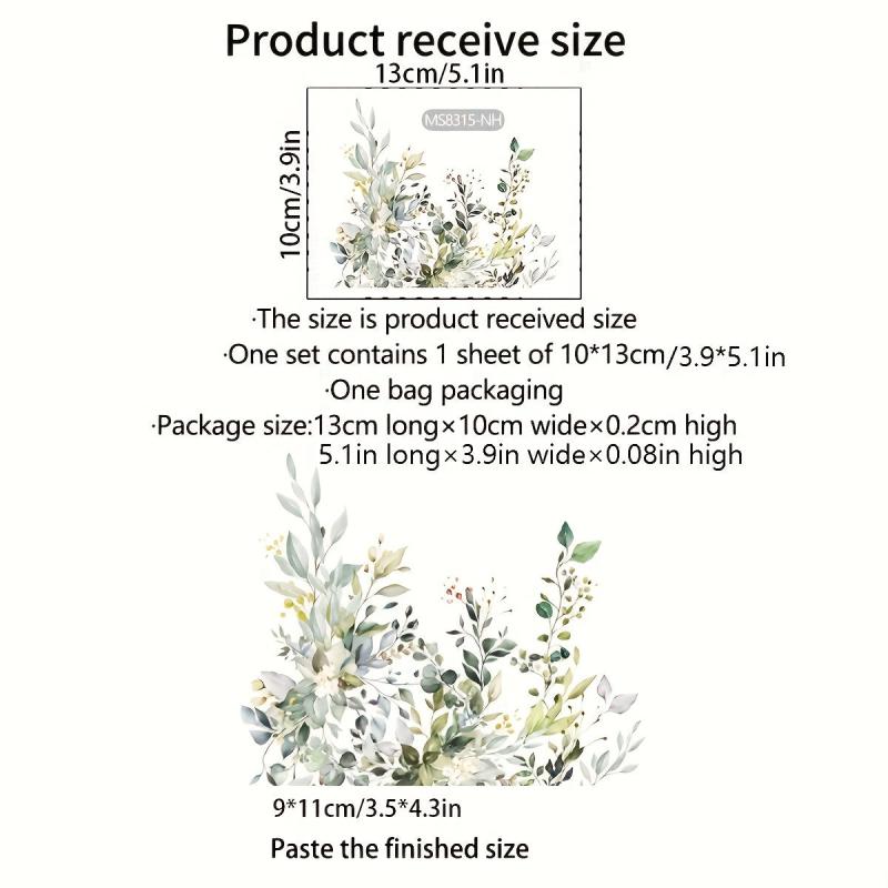 Switch Sticker Plant Flower Leaf Self-adhesive Wall Sticker Room Decor