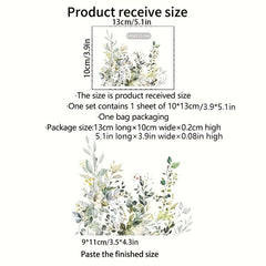 Switch Sticker Plant Flower Leaf Self-adhesive Wall Sticker Room Decor