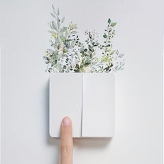 Switch Sticker Plant Flower Leaf Self-adhesive Wall Sticker Room Decor