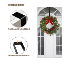 Metal Wreath Hanger for Front Door - Ideal for Christmas & Easter