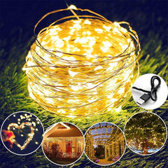 USB LED String Lights Copper Wire Garland Light Waterproof Fairy Lights