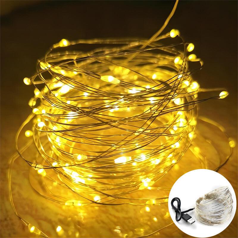 USB LED String Lights Copper Wire Garland Light Waterproof Fairy Lights