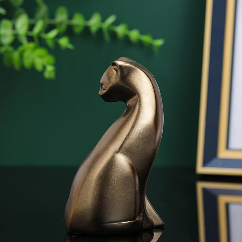 Bronze Cat Decor Scene Room Decoration