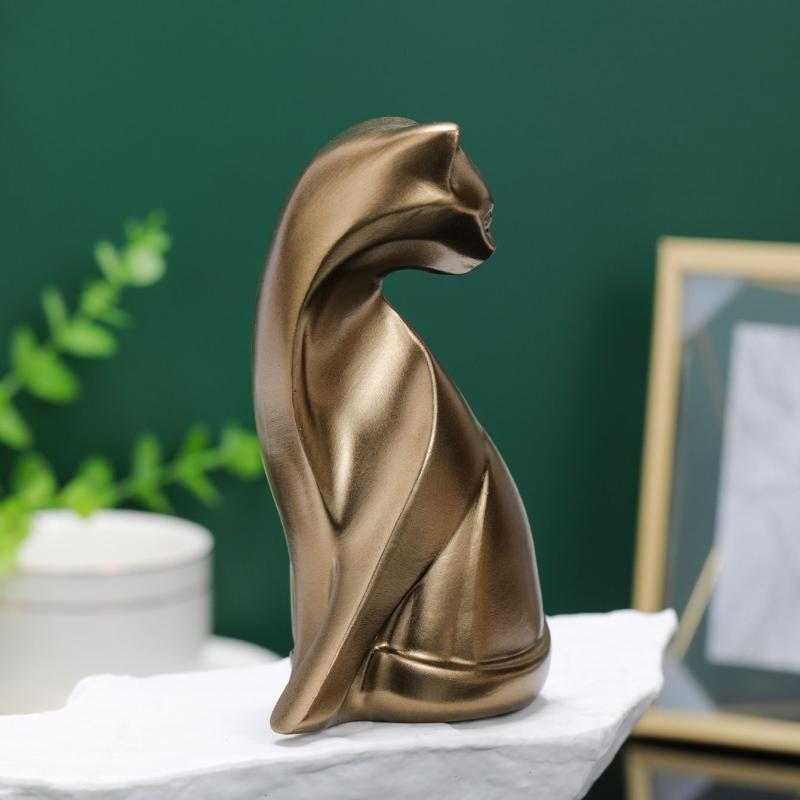 Bronze Cat Decor Scene Room Decoration