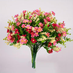 4 UV Resistant Outdoor Artificial Daisy Boxwood Plants