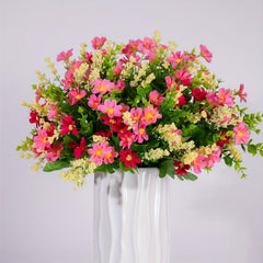 4 UV Resistant Outdoor Artificial Daisy Boxwood Plants