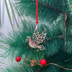 Christmas Tree Pendant Metal Hanging Ornament Holiday Accessory