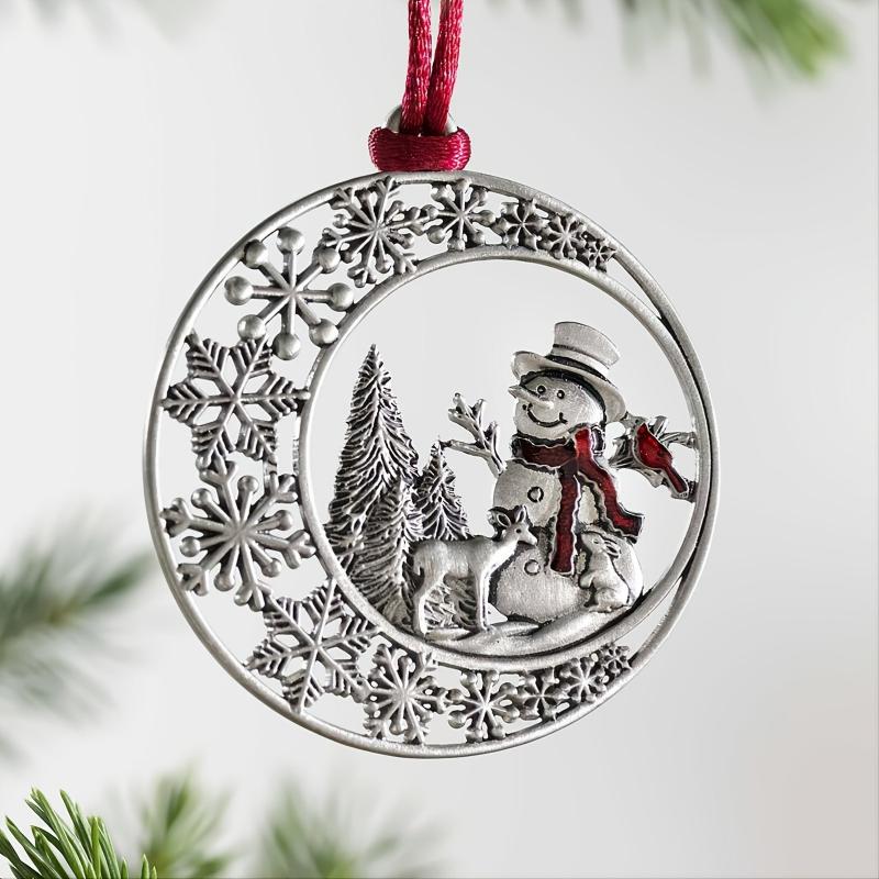Christmas Tree Pendant Metal Hanging Ornament Holiday Accessory