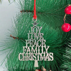 Christmas Tree Pendant Metal Hanging Ornament Holiday Accessory