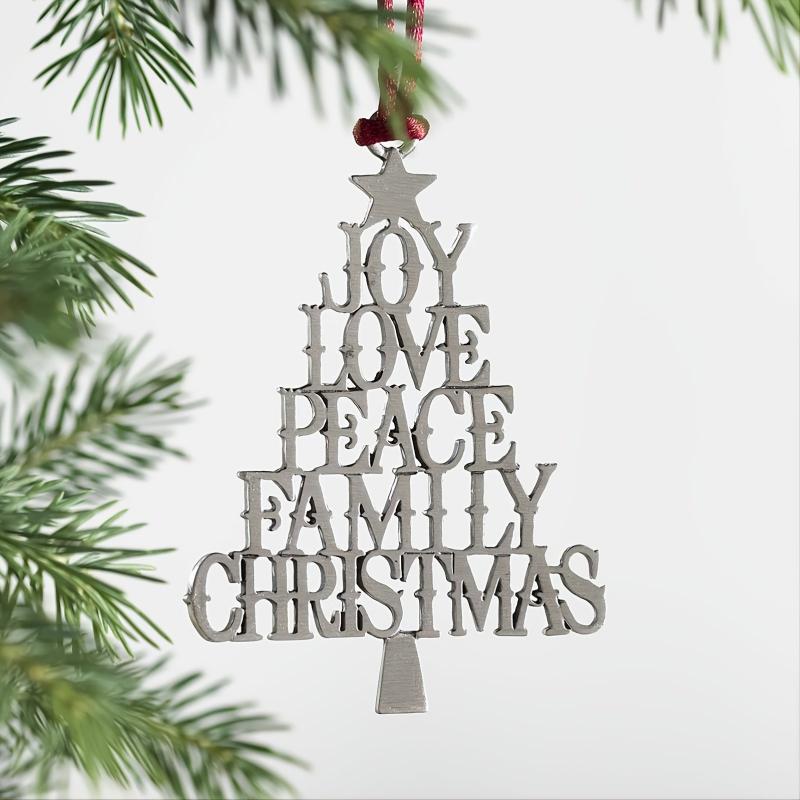 Christmas Tree Pendant Metal Hanging Ornament Holiday Accessory
