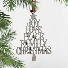 Christmas Tree Pendant Metal Hanging Ornament Holiday Accessory