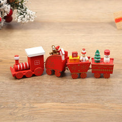 1pc Wooden Christmas Train Holiday Gift Window Display